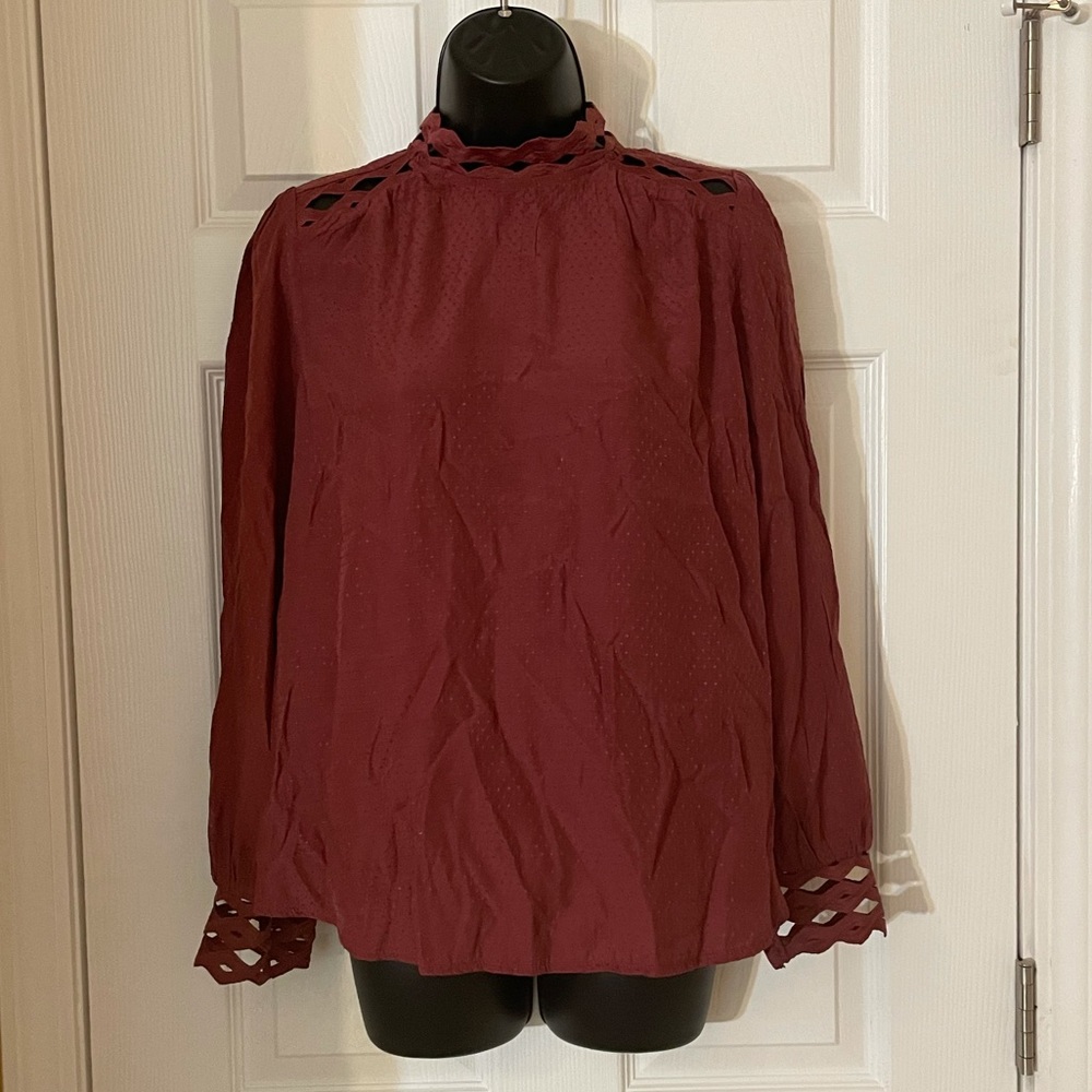 NWT Blouse with Cut Outs